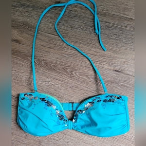 Victoria's Secret Sequin Bikini Top‎ Size Small